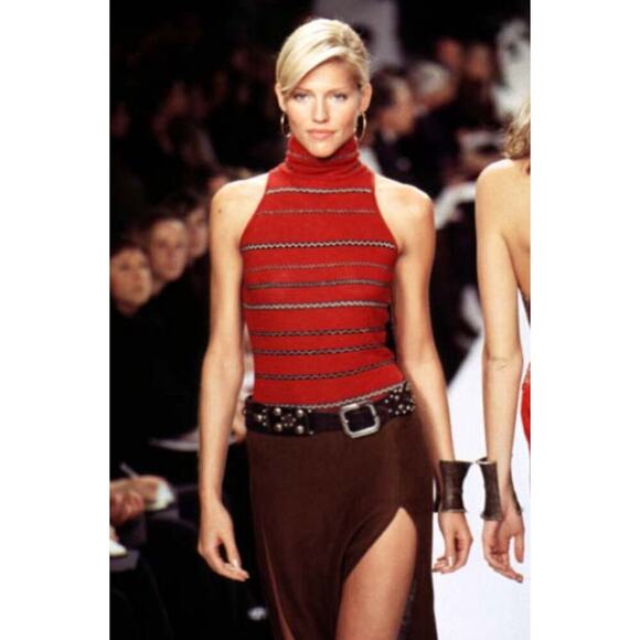 Ralph Lauren Collection Purple Label Vintage Linen Mini Dress Black 1997 Runway - Picture 13 of 16